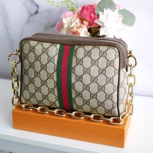 🍑AUTHENTIC GUCCI Web Sherryline Clutch